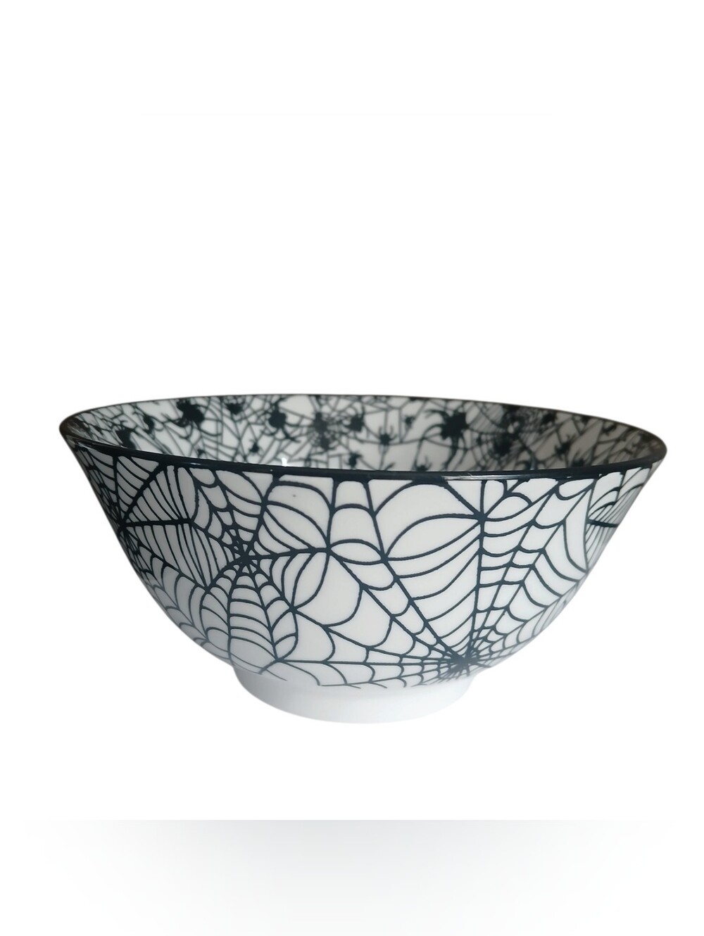 Global Design Connections Spider Web Pattern Ceramic Cereal Bowl 6 x 6"